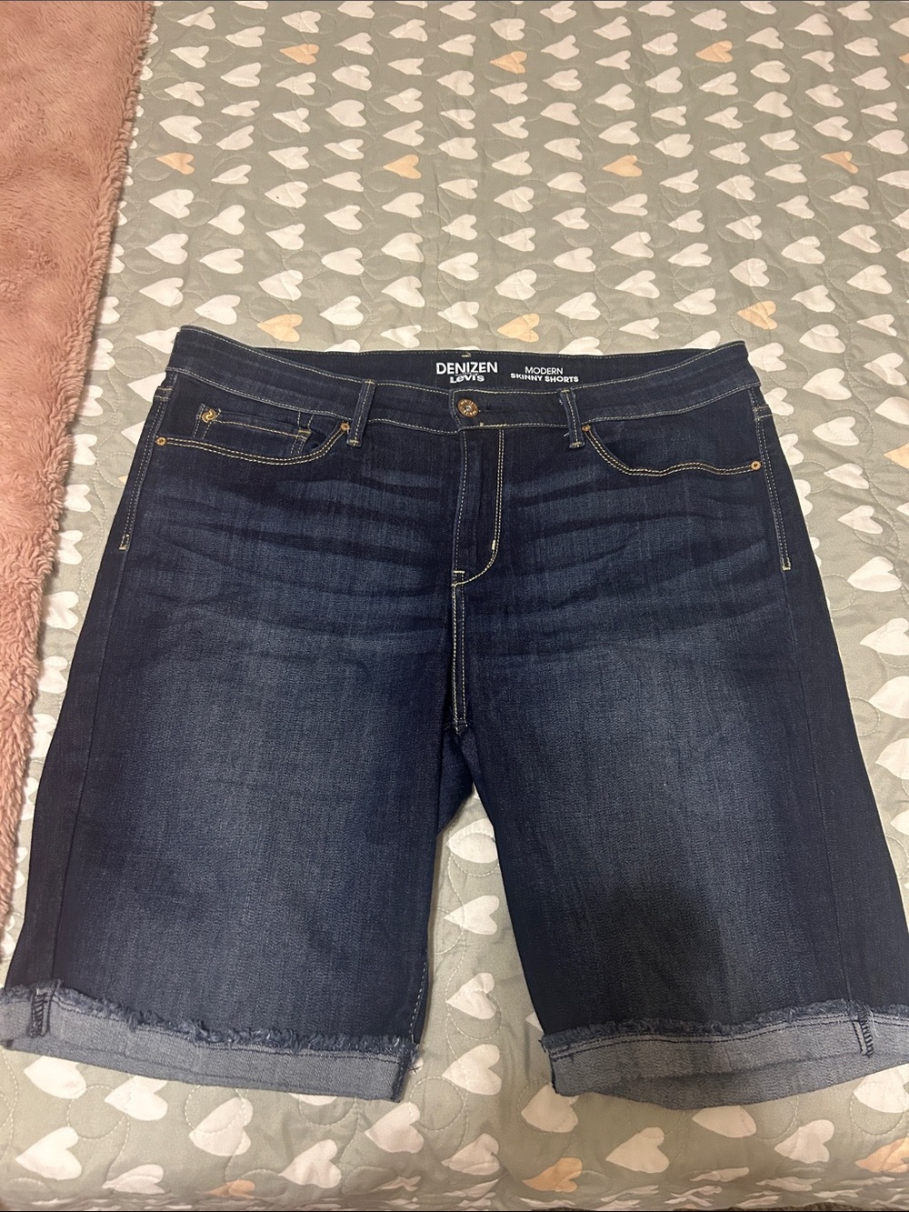 Denizen from Levi's Dark Blue Cropped Denim Shorts
